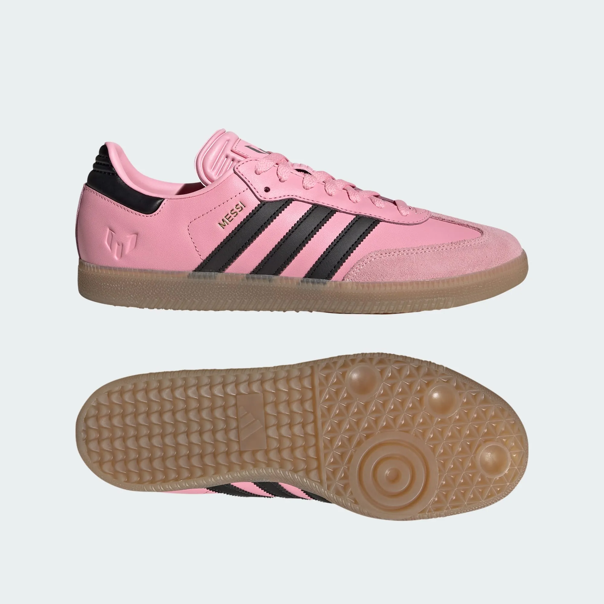 adidas SAMBA MESSI Indoor Soccer Shoes | Light Pink-Core Black-Gum | Men's