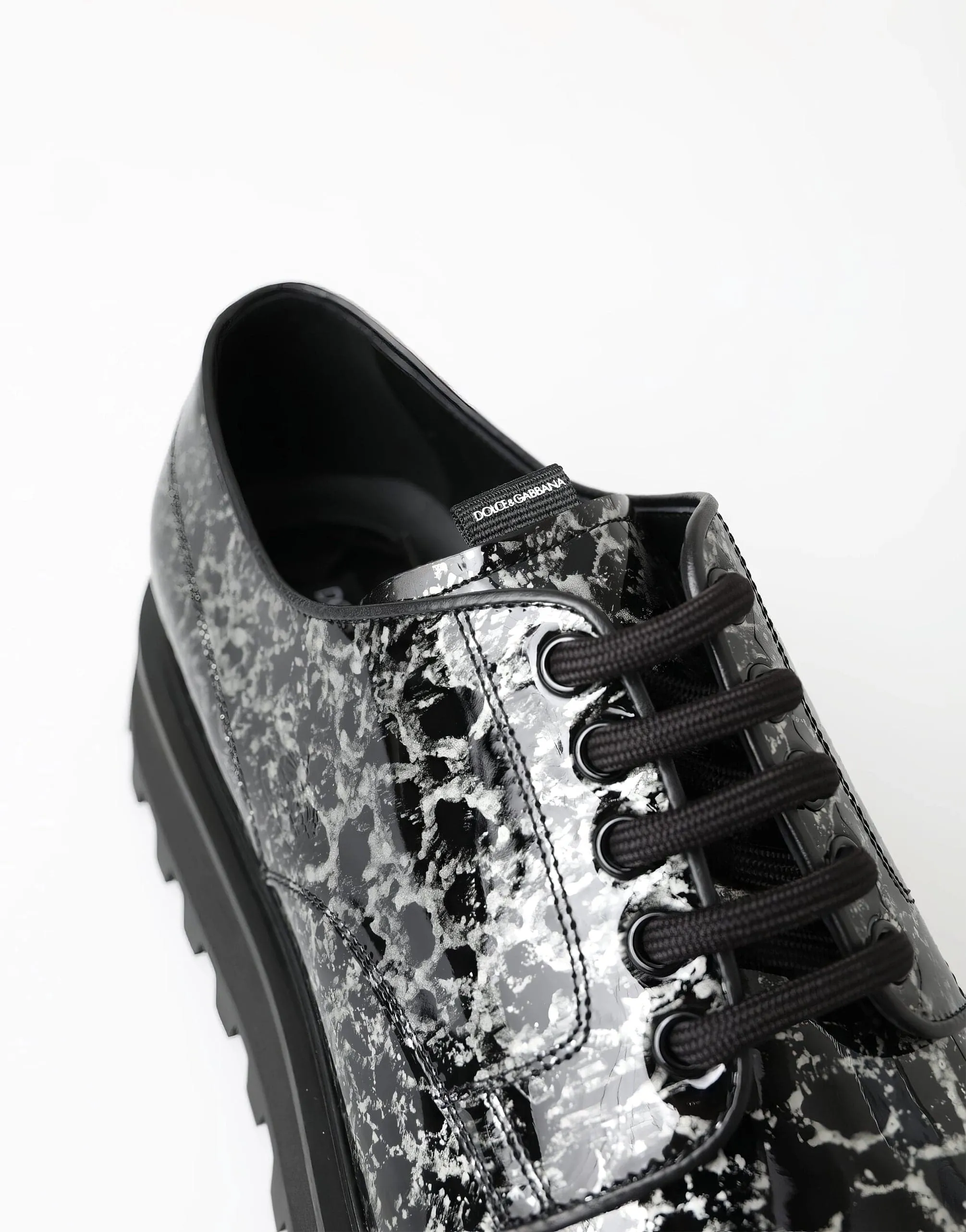 All-Over Print Derby Shoes