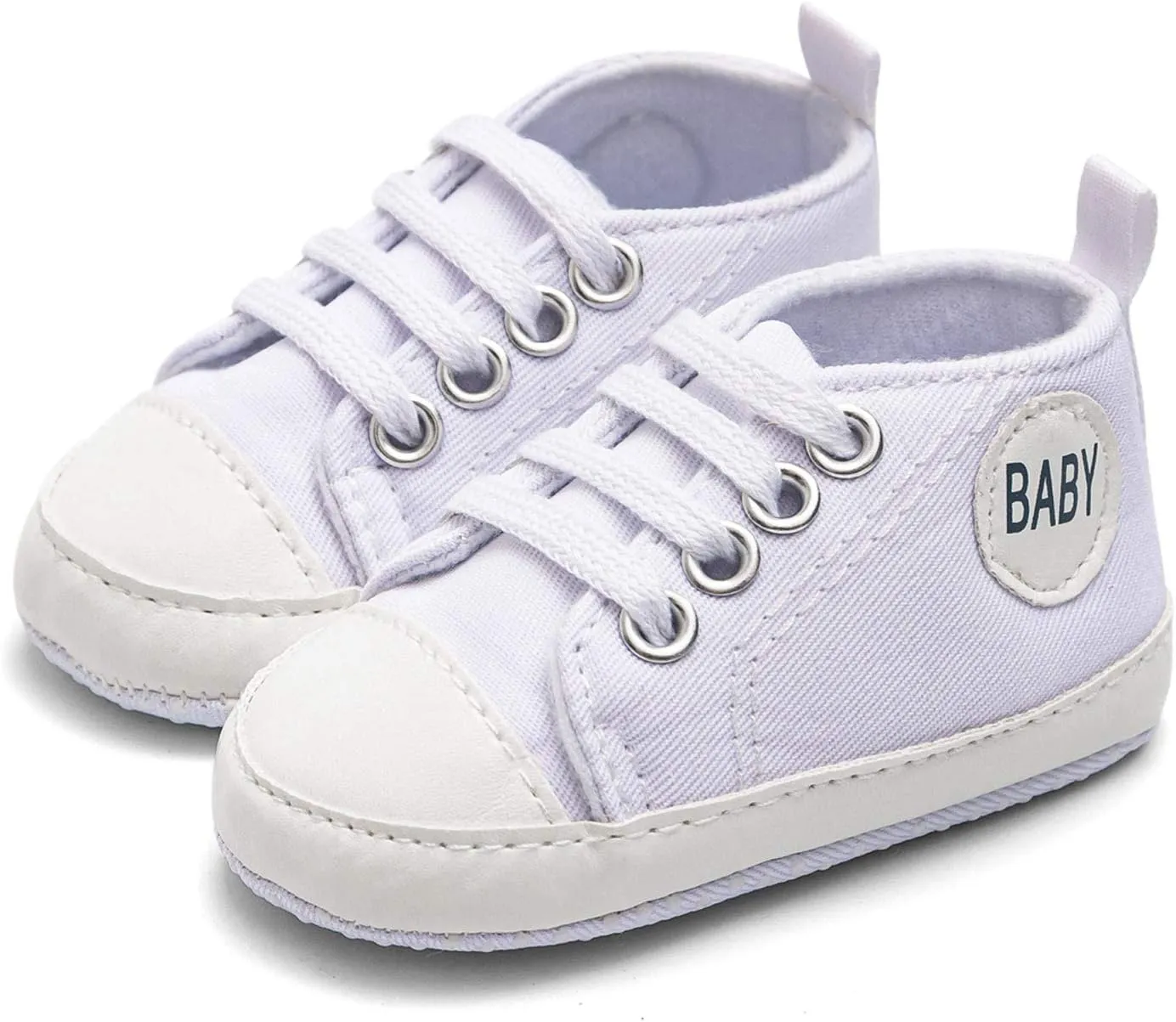 Baby Boys Girls Lace-Up Flat Sneaker Toddler Soft Breathable Cozy Non Slip Sport Shoes First Walking Fashion Shoes