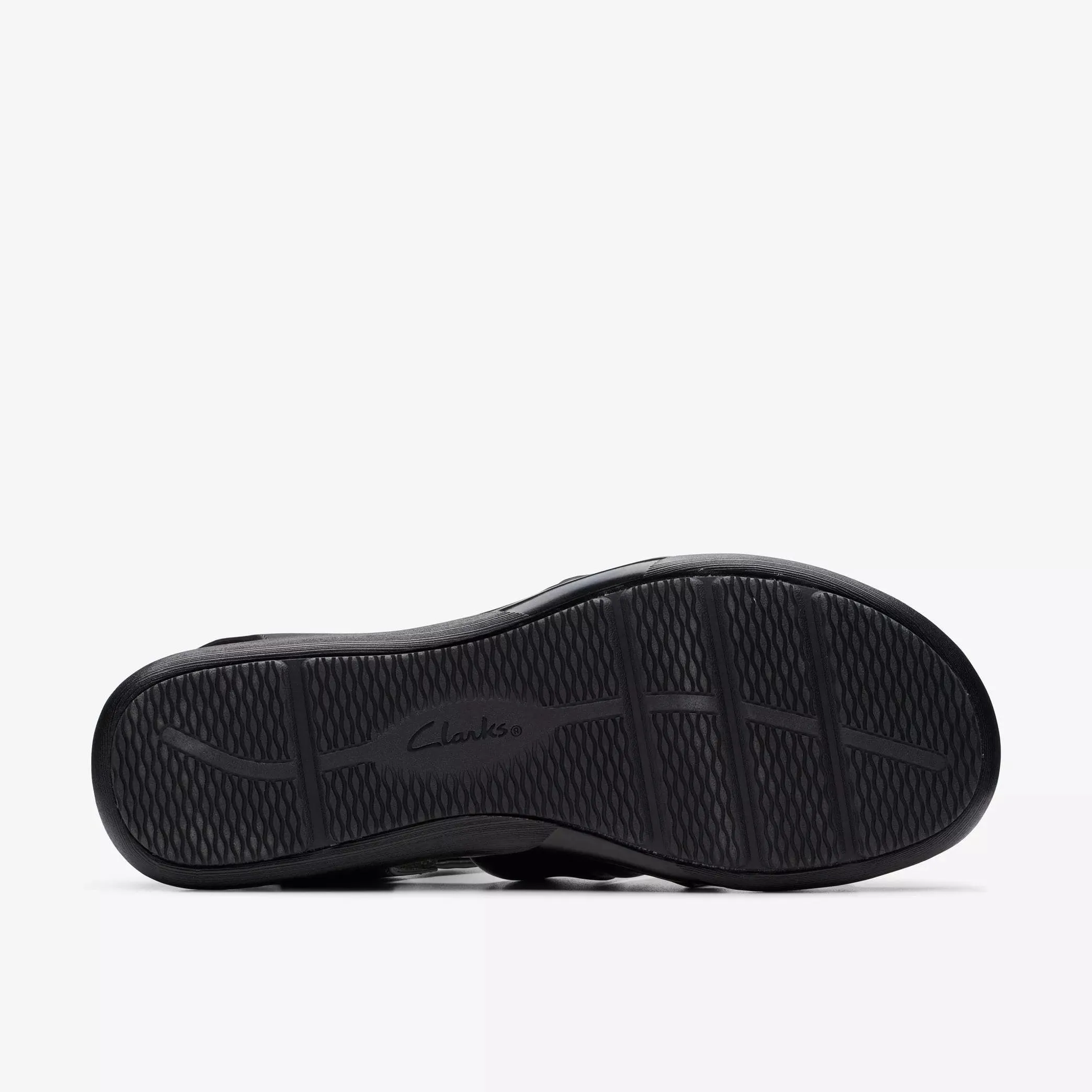 Clarks Women's Kitly Ave Sandals- Black Leather