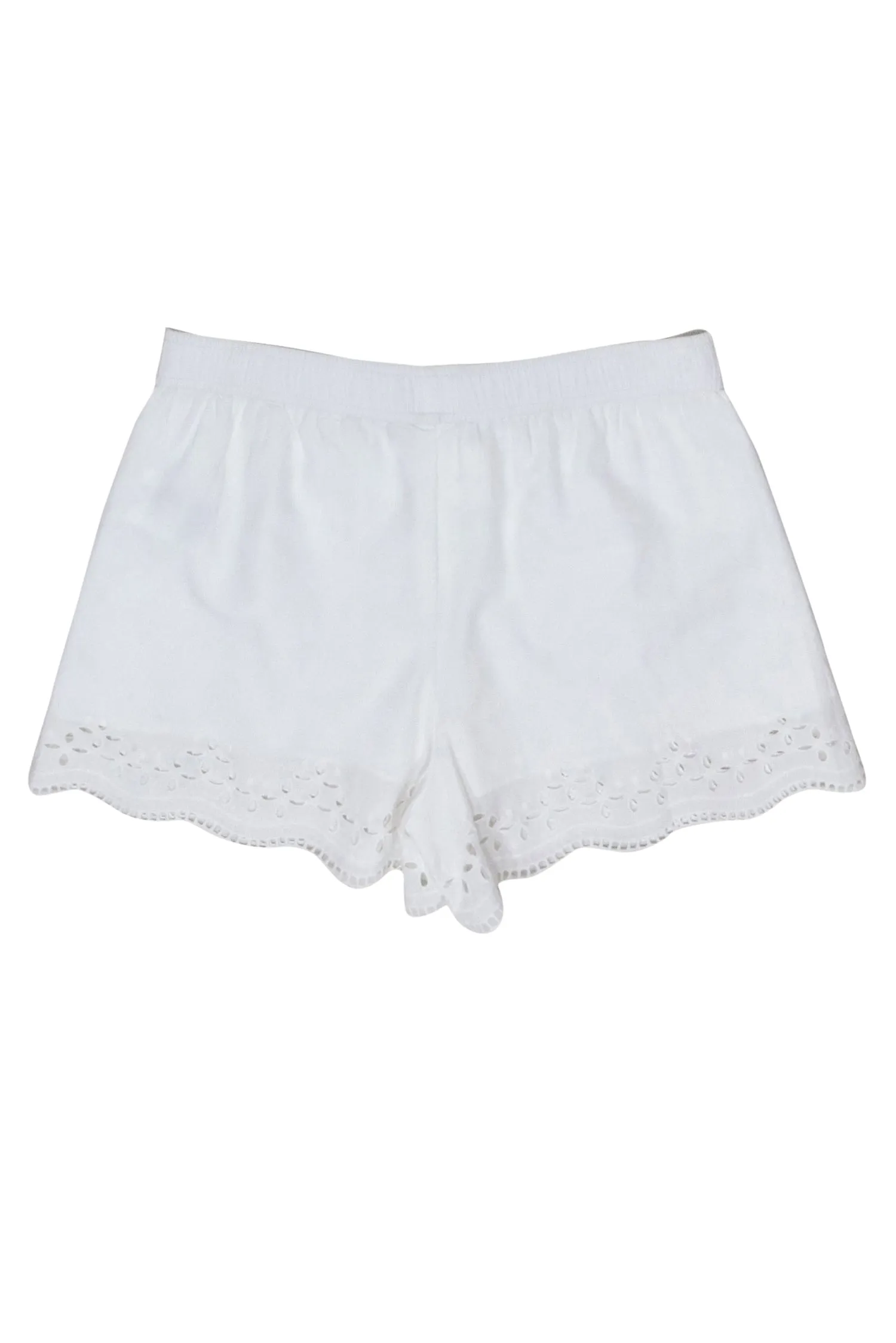 Club Monaco - Ivory Eyelet Trim Shorts Sz 4