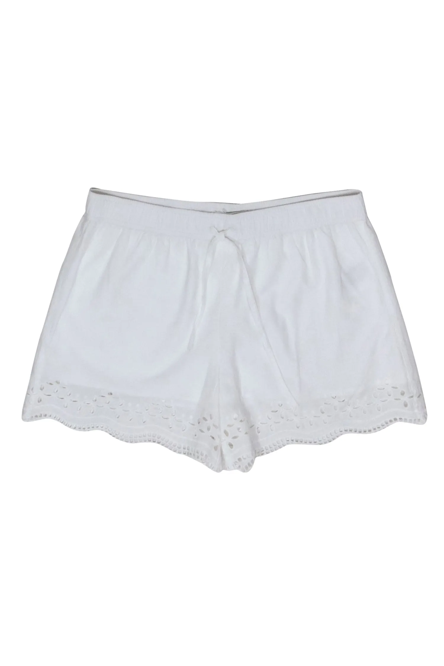 Club Monaco - Ivory Eyelet Trim Shorts Sz 4
