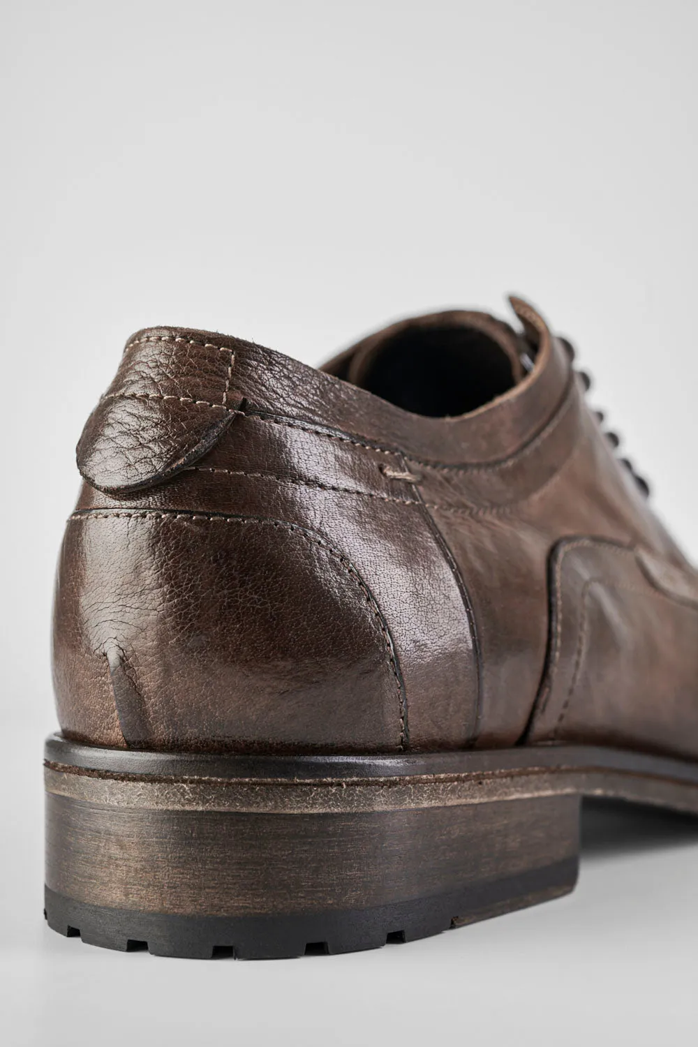 CURZON husk-brown derby shoes.