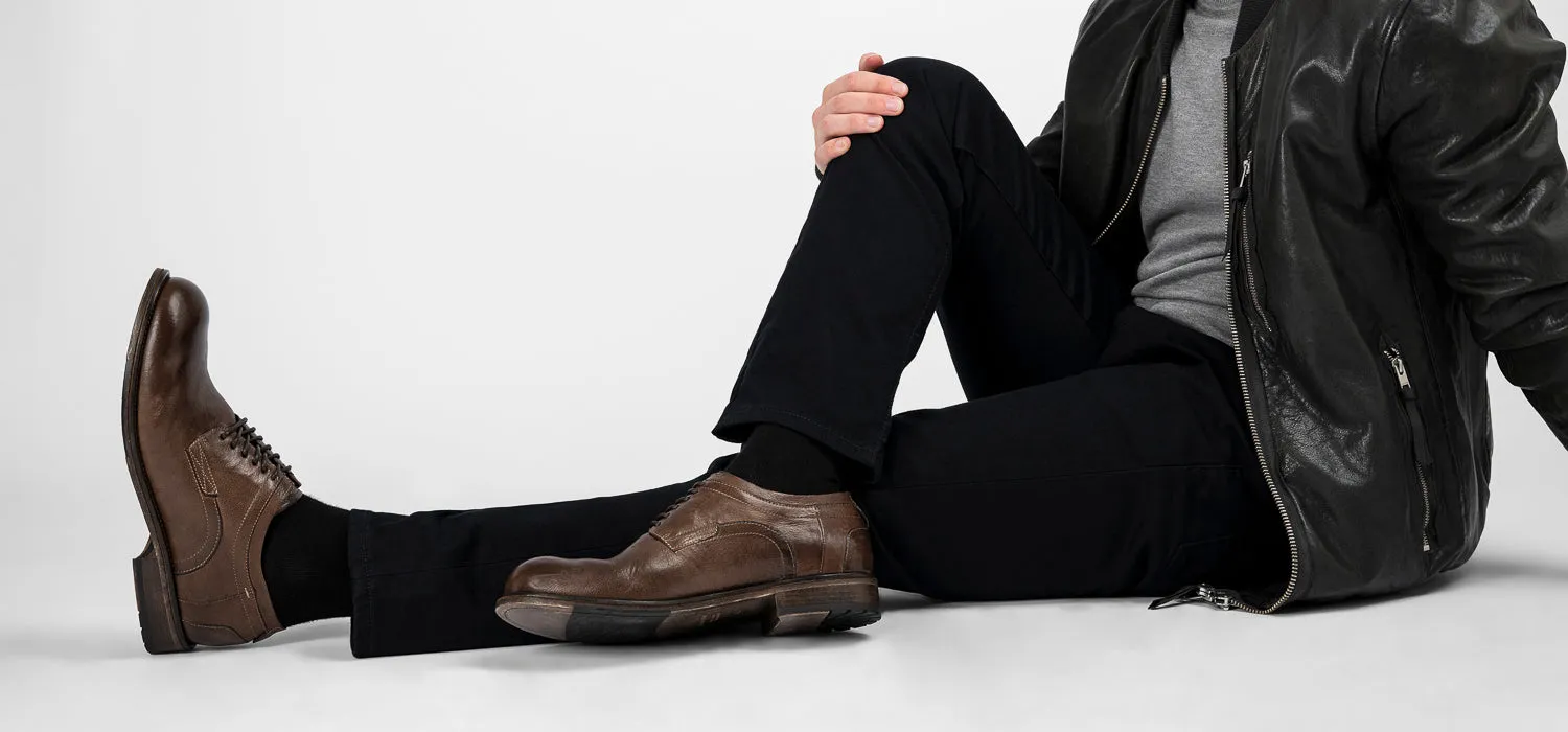 CURZON husk-brown derby shoes.
