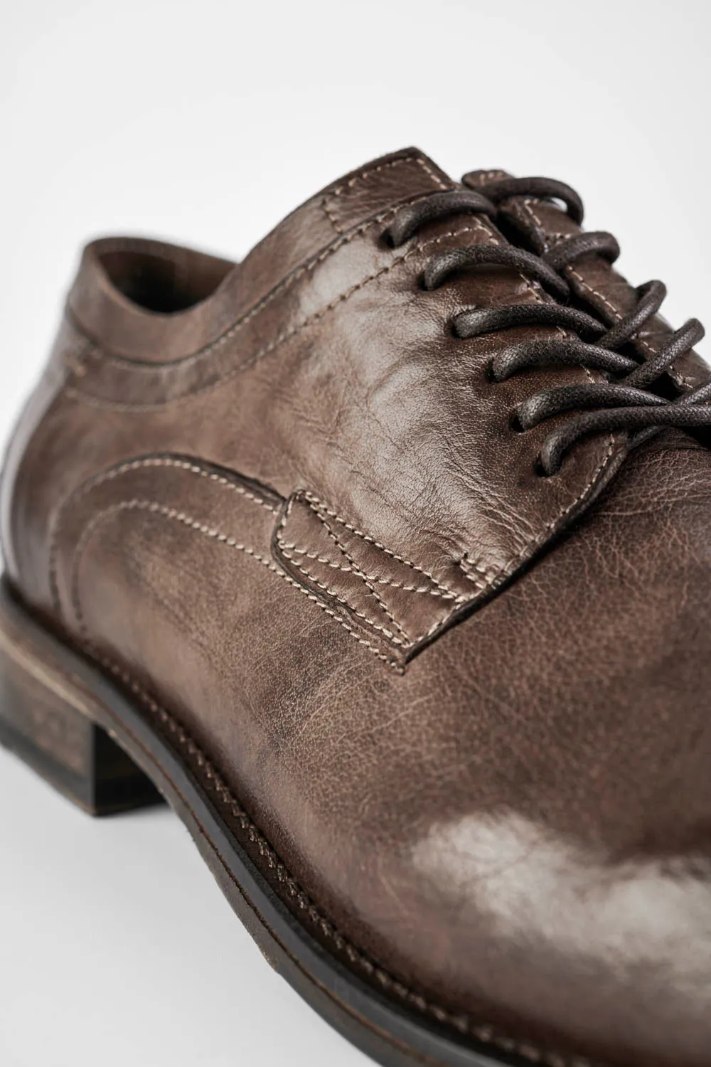 CURZON husk-brown derby shoes.