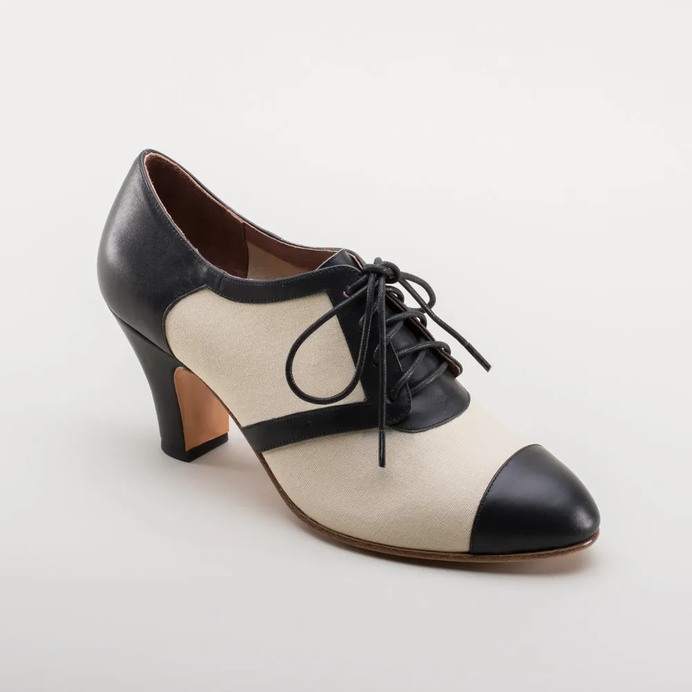 Evelyn Women's Retro Oxfords (Tan/Black)
