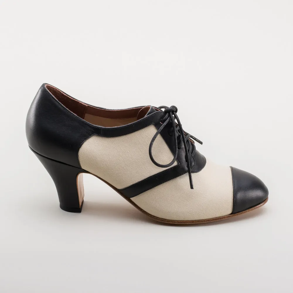 Evelyn Women's Retro Oxfords (Tan/Black)