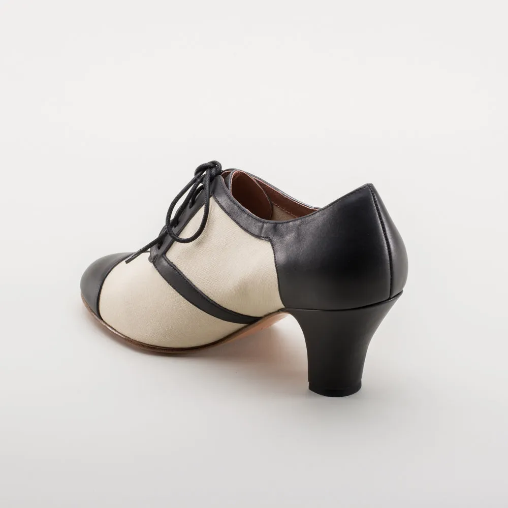 Evelyn Women's Retro Oxfords (Tan/Black)