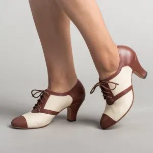 Evelyn Women's Retro Oxfords (Tan/Brown)