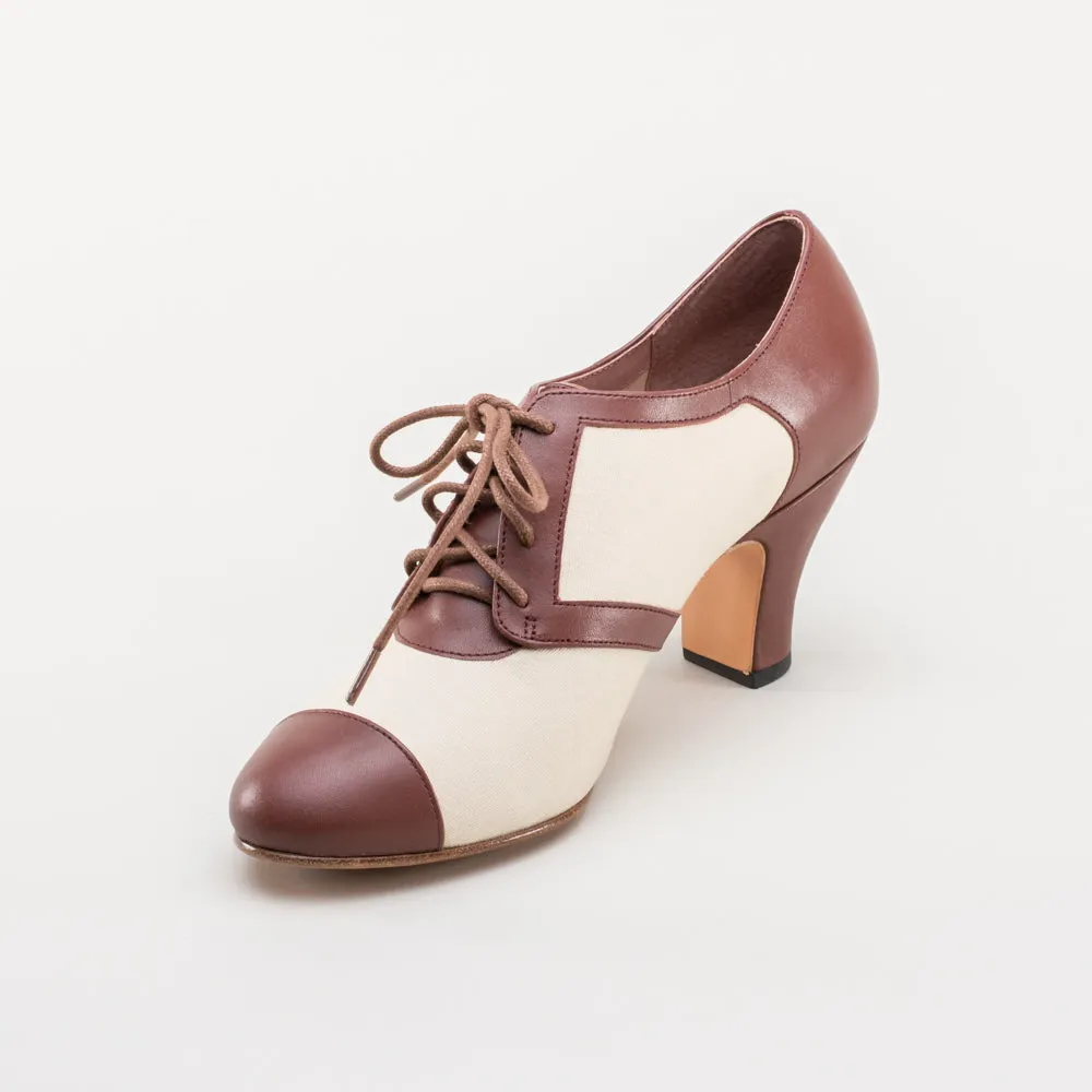 Evelyn Women's Retro Oxfords (Tan/Brown)