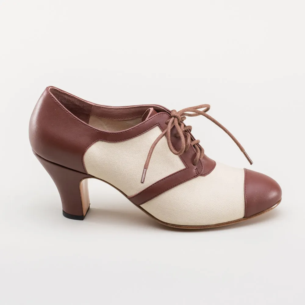 Evelyn Women's Retro Oxfords (Tan/Brown)