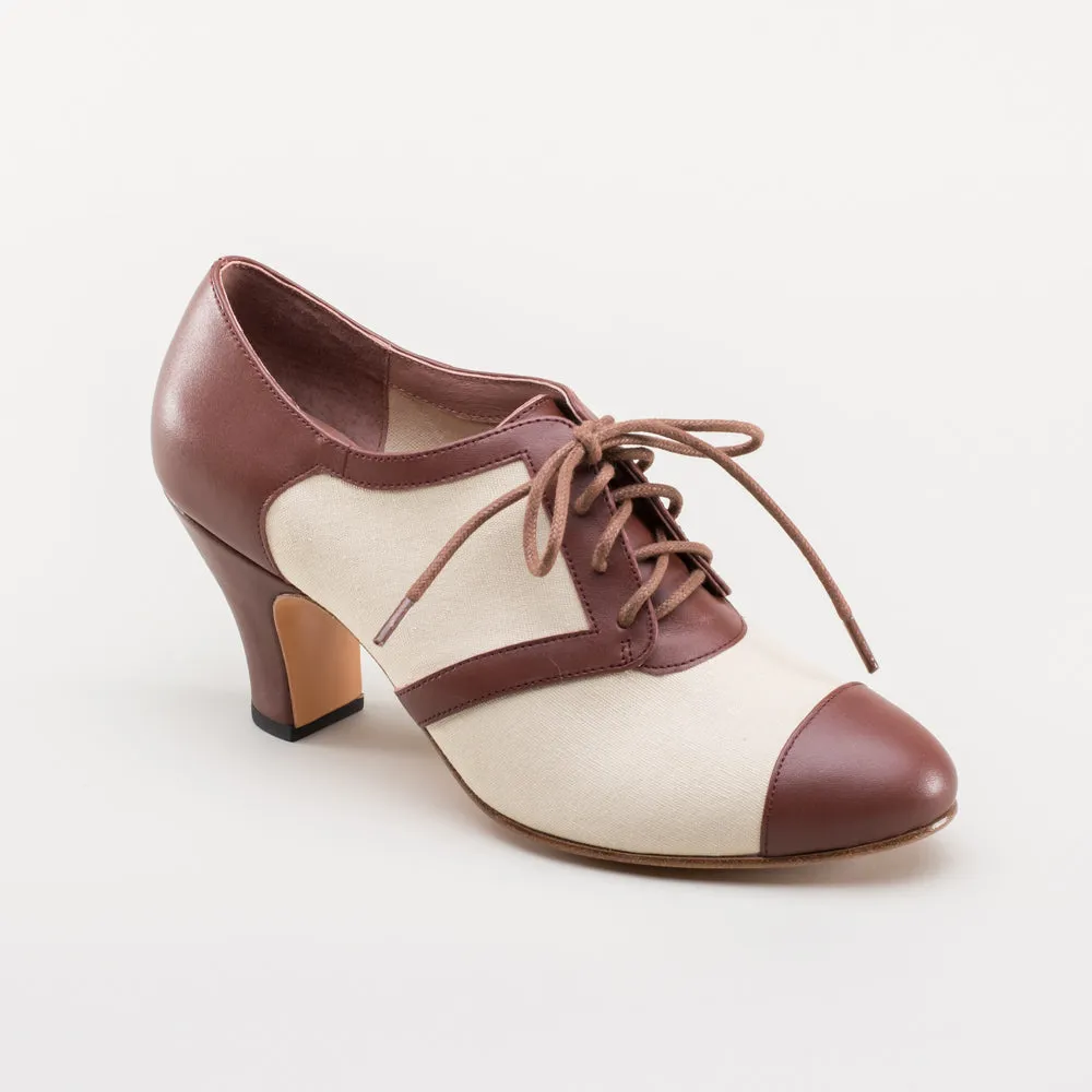 Evelyn Women's Retro Oxfords (Tan/Brown)