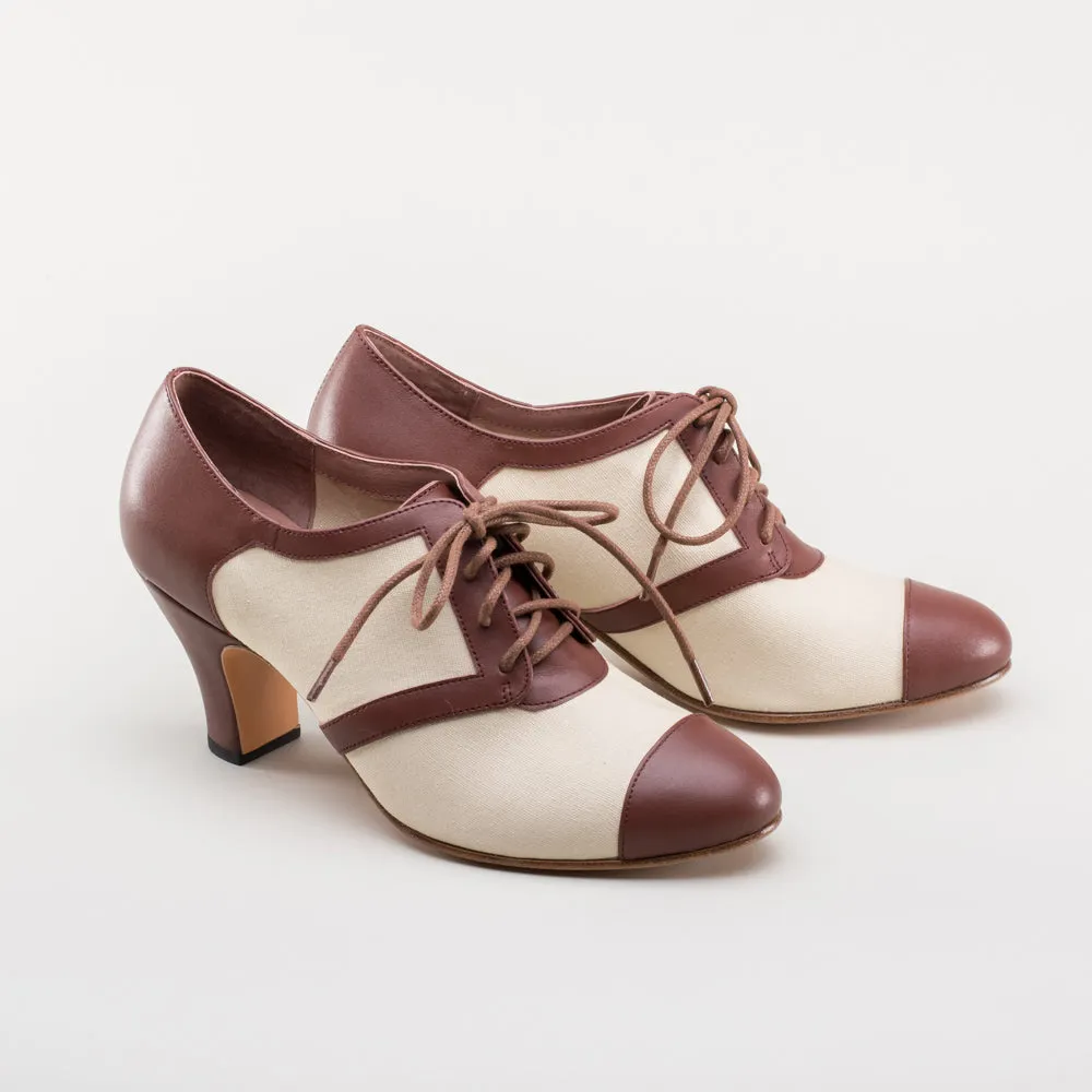 Evelyn Women's Retro Oxfords (Tan/Brown)