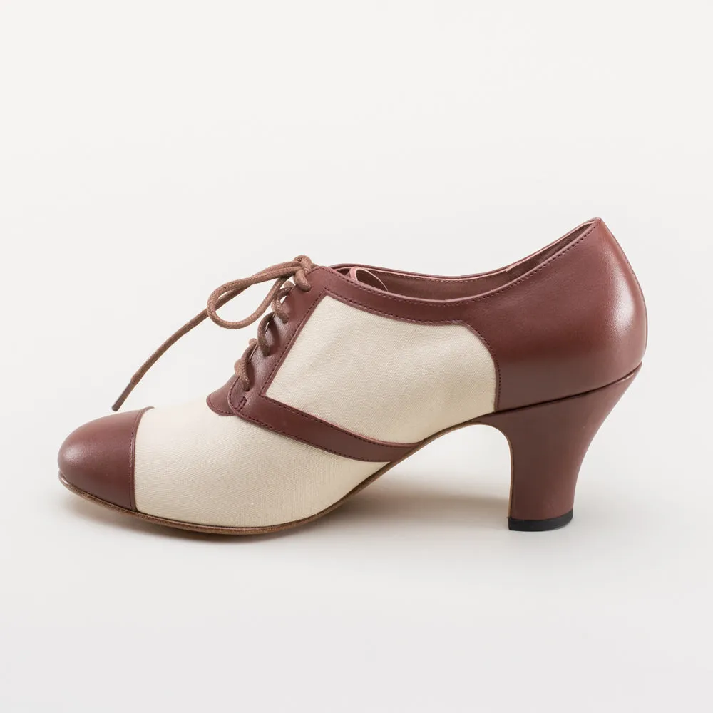 Evelyn Women's Retro Oxfords (Tan/Brown)
