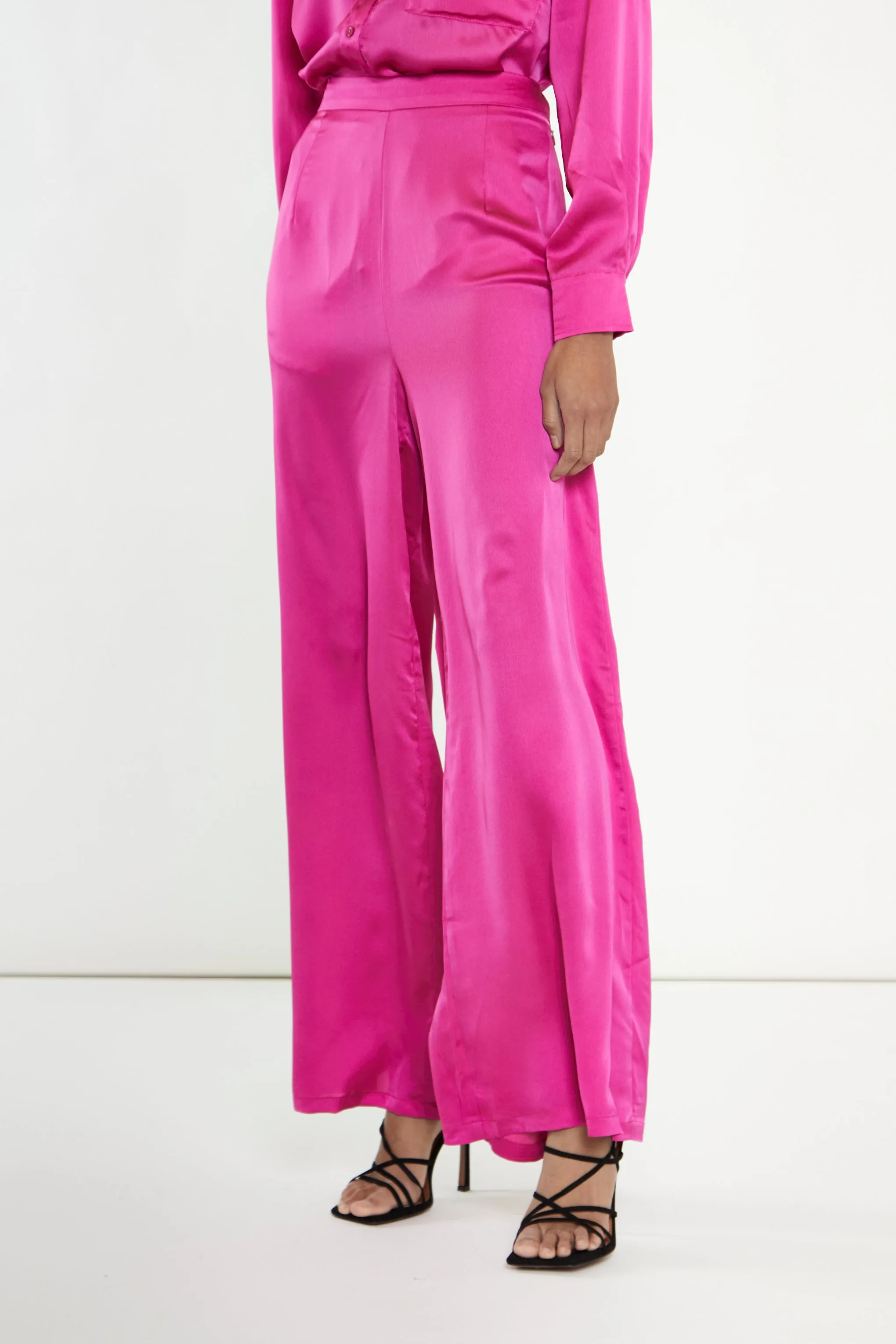 Glamorous Modest Satin Trouser Fuchsia