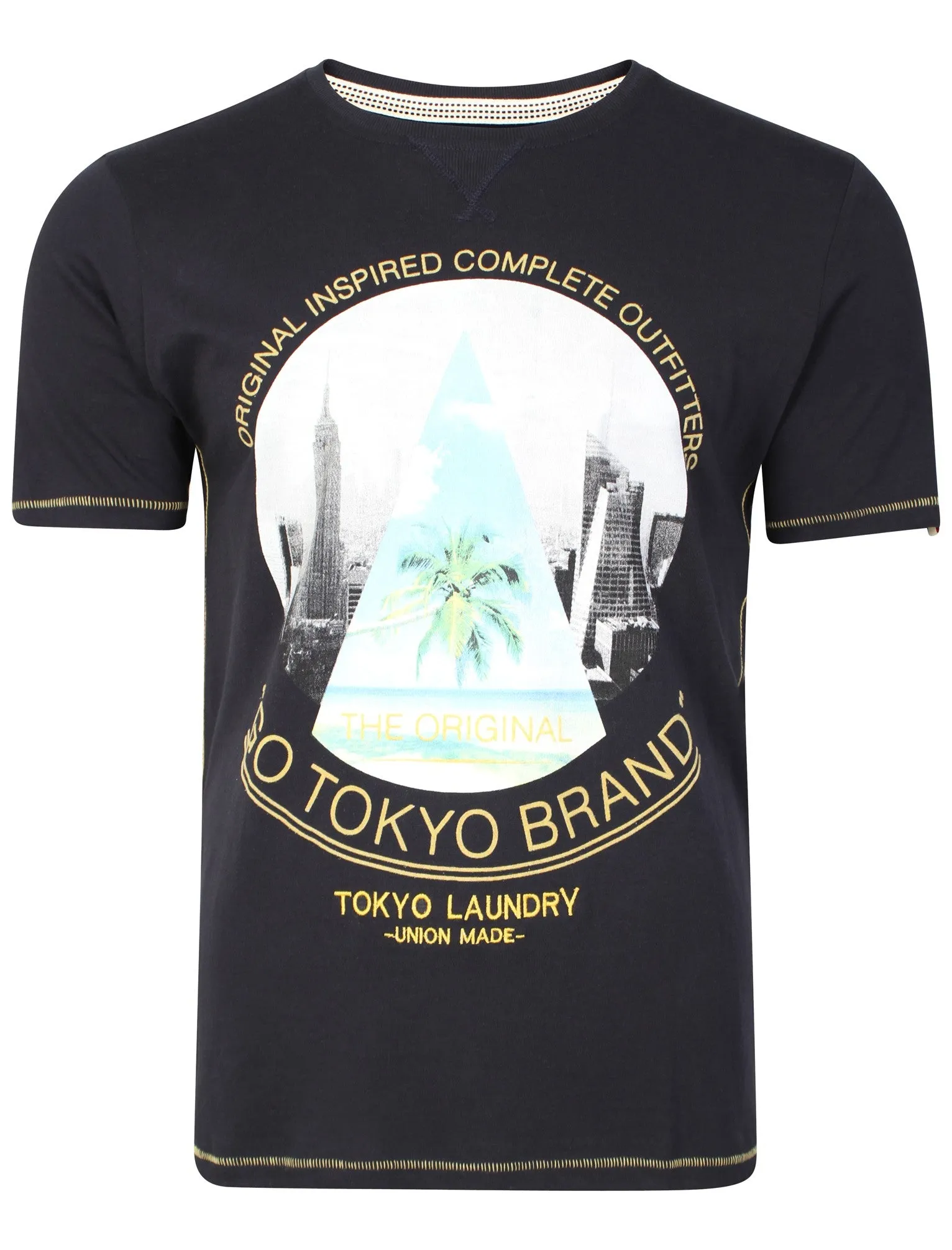 Halycon Motif T-Shirt in Dark Navy - Tokyo Laundry