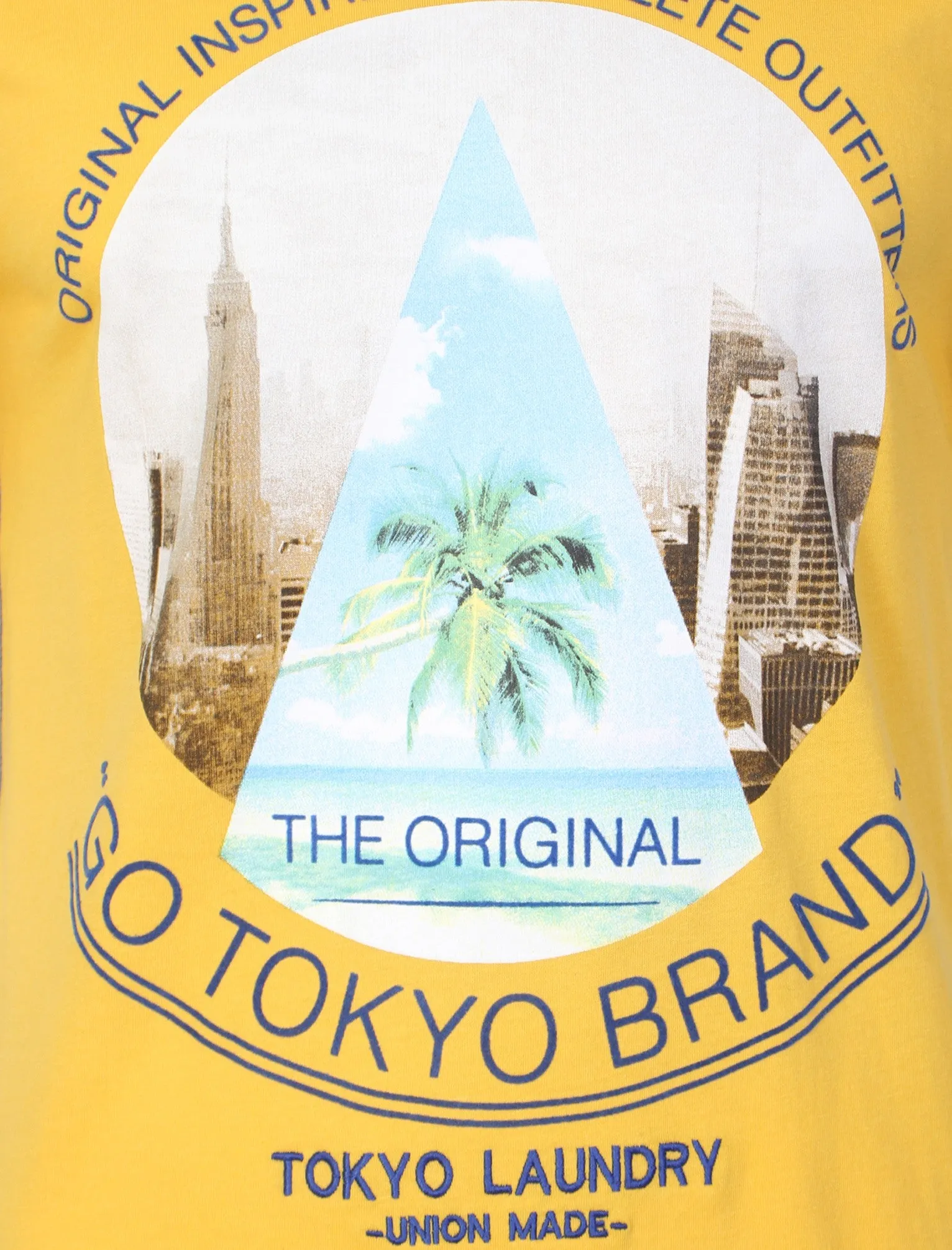 Halycon Motif T-Shirt in Yellow Iris - Tokyo Laundry