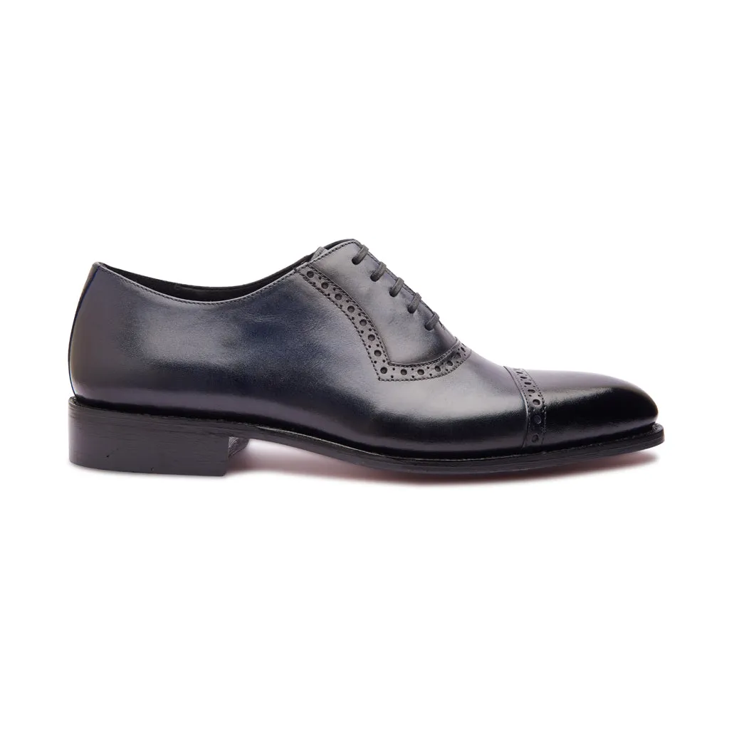Horacio, Cap-toe Adelaide Oxford - Navy | Hand Welted Contemporary Classics