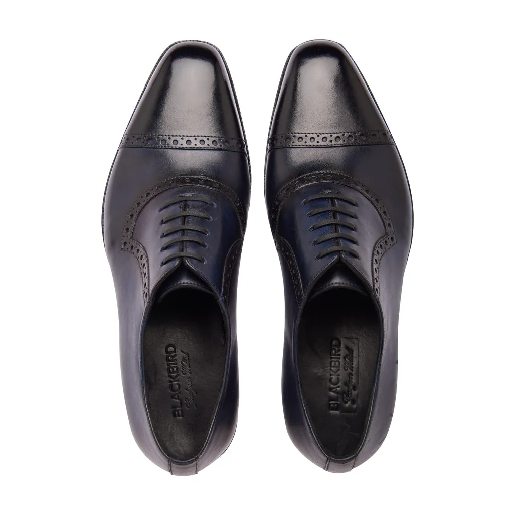 Horacio, Cap-toe Adelaide Oxford - Navy | Hand Welted Contemporary Classics
