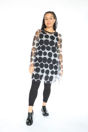 LUUKAA Polka Dot Mesh Tunic