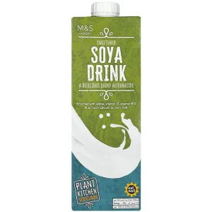 M&S Food Plant Kitchen Vegan Sweetened Soya Drink 1 Litre
