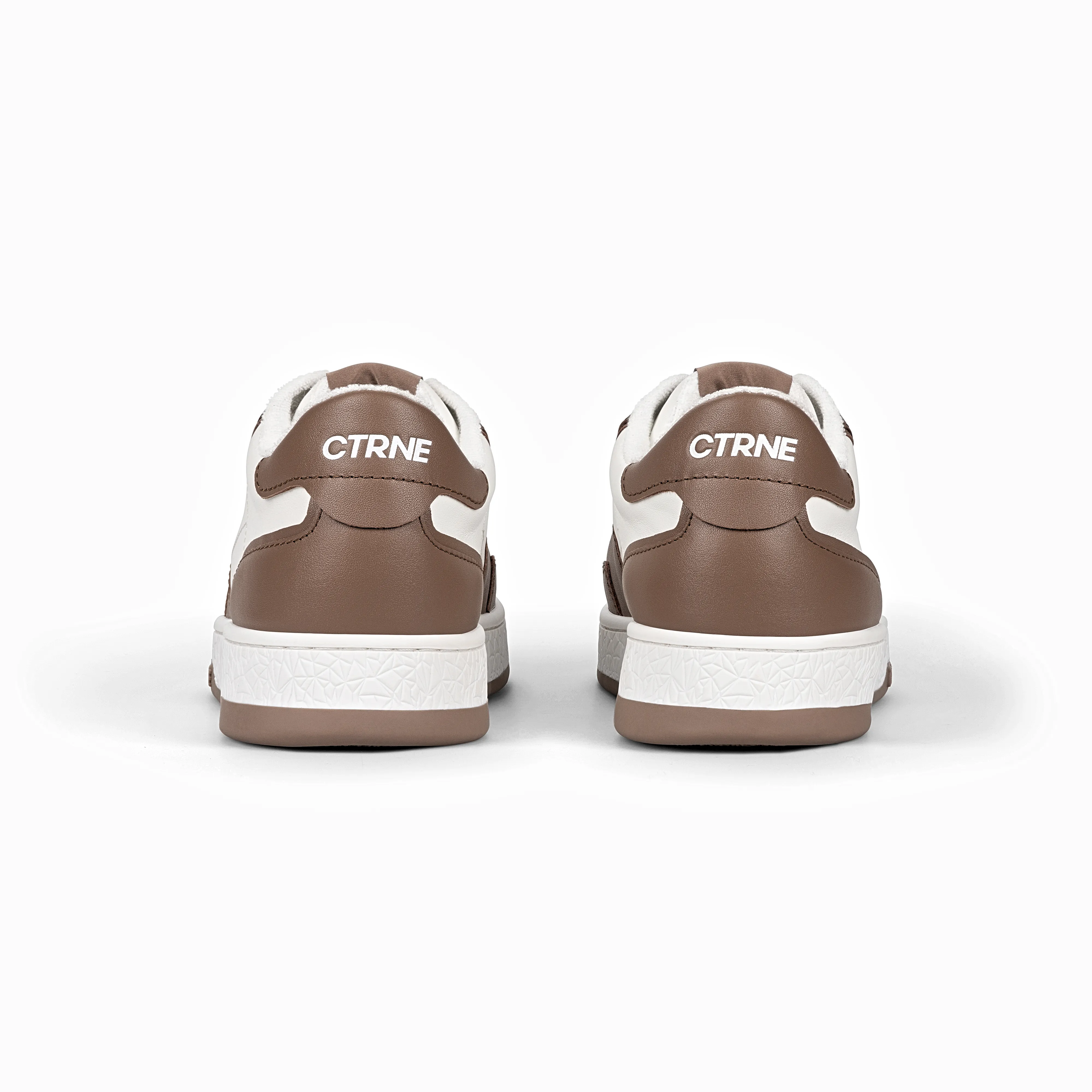 Orgonite Manifest Sneaker in White/Brown/Leather