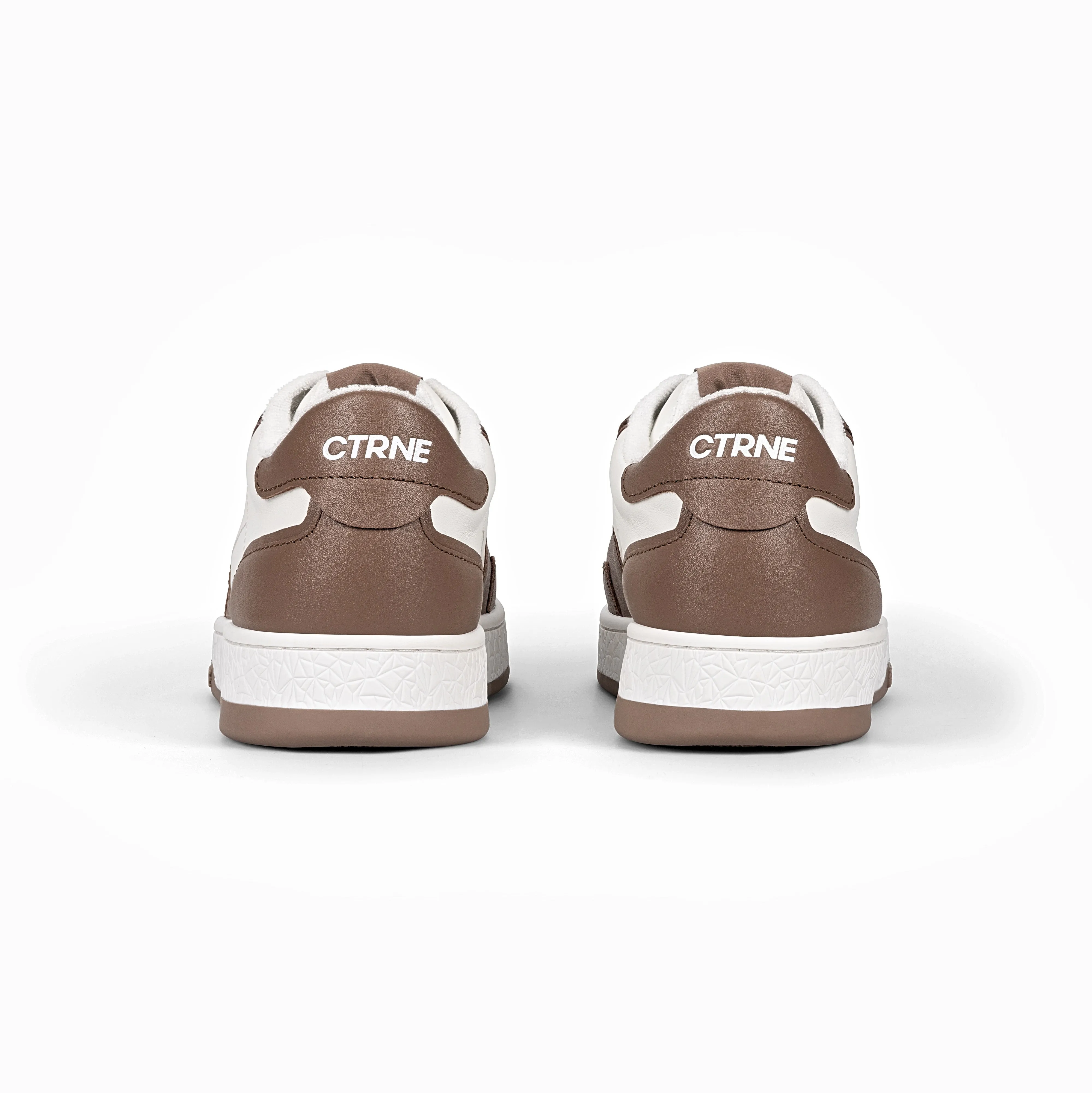 Orgonite Manifest Sneaker in White/Brown/Leather