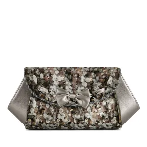 Palma Pewter Clutch Bag (Matches Amy Heels) by Ruby Shoo