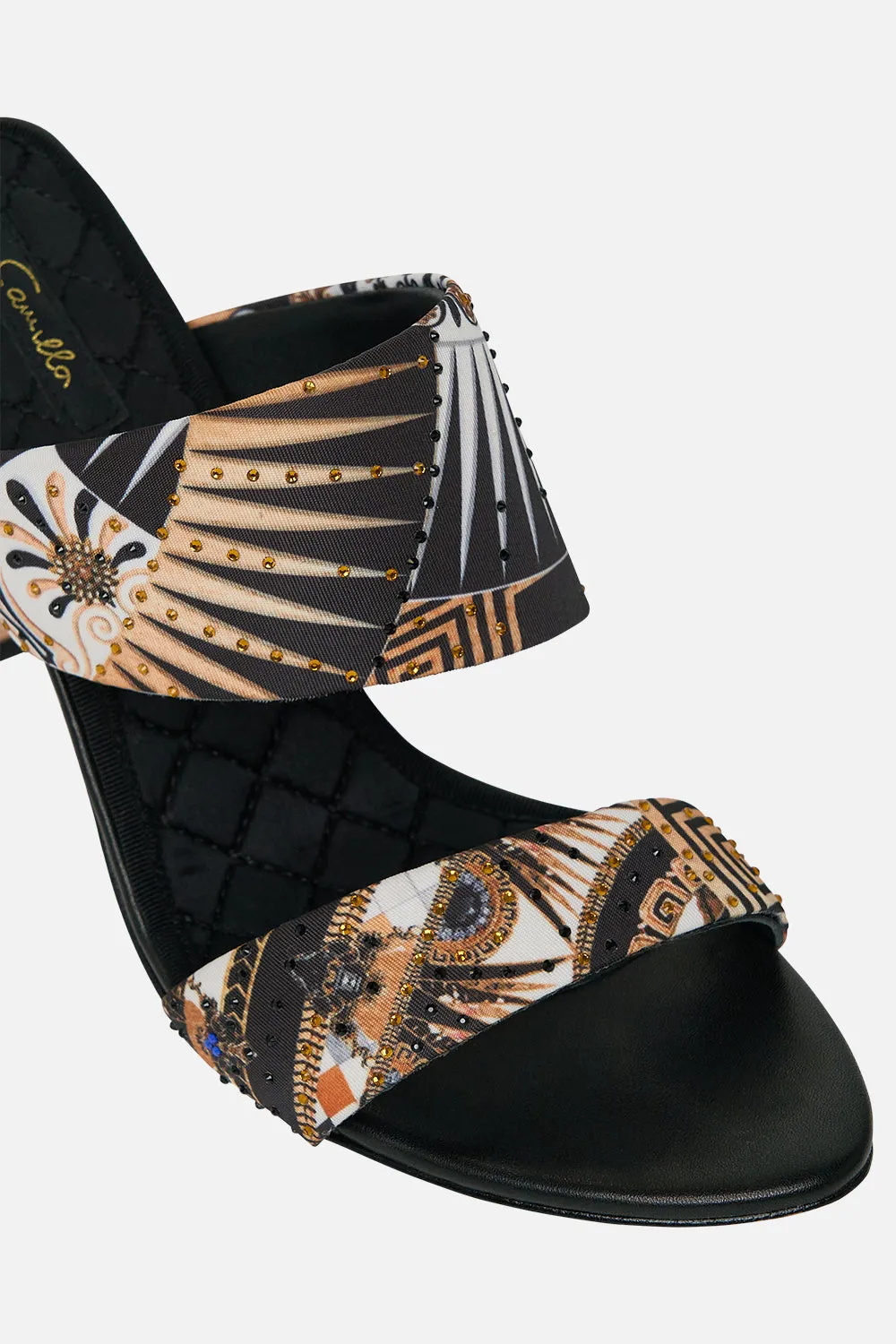 PAMELA ASYM HEEL SANDAL TEMPLES OF DENDARA