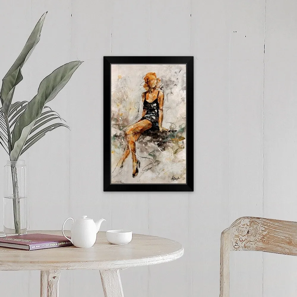 "Bombshell I" Black Framed Print