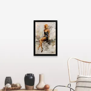 "Bombshell I" Black Framed Print