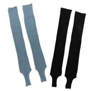 Ribbed Knit Leg Warmers in Black or Blue | Dancer Style '80s Legwarmers