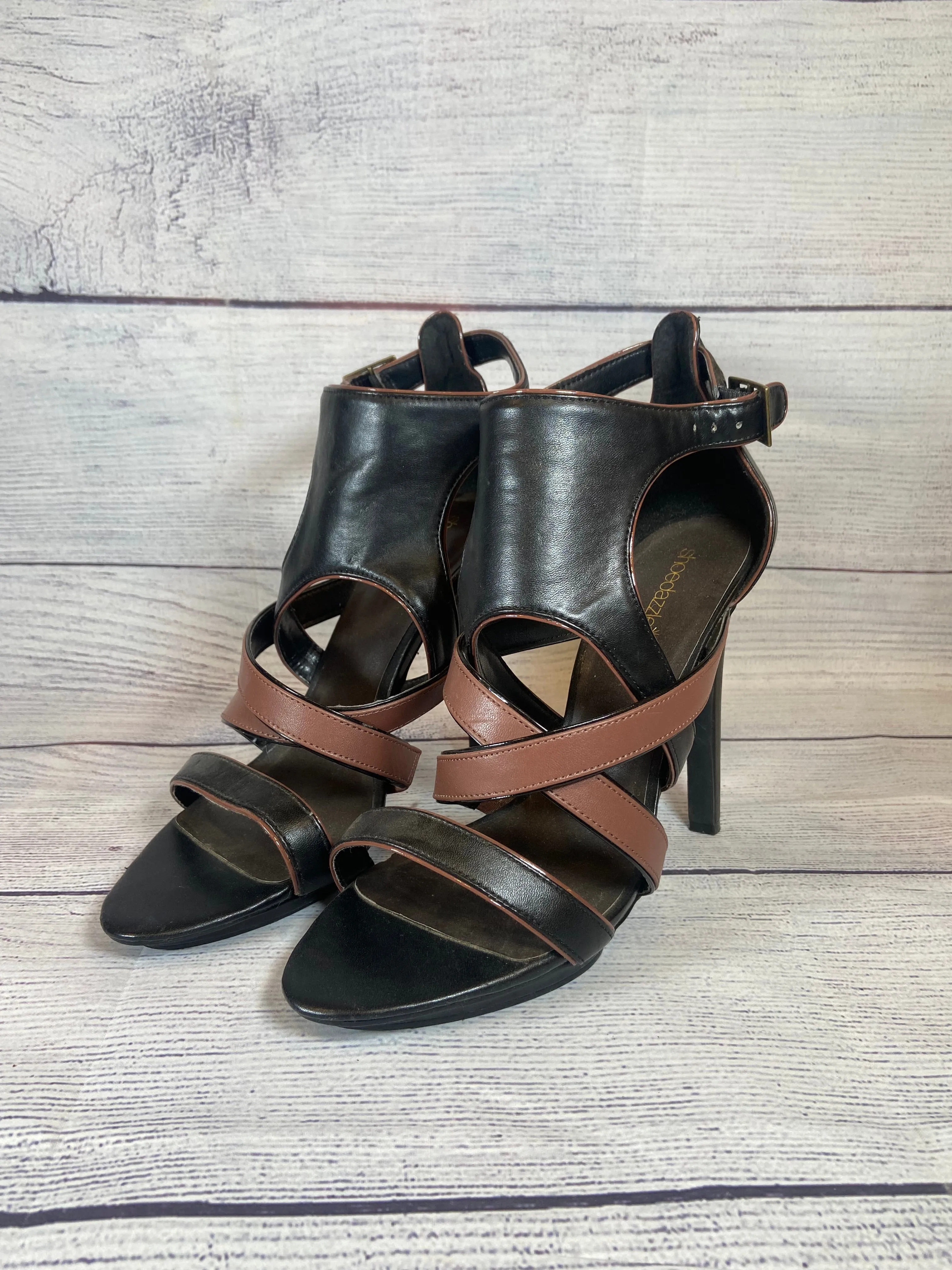 Shoedazzle Black & Brown 4" Heels Womens size 10
