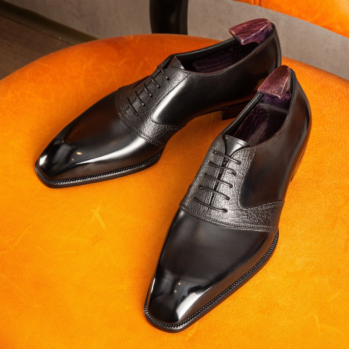Tan Leather Dapper Derby Woodford Balmoral Toe Cap Oxfords