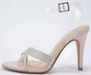 The Prom Princess Heels: Clear Acrylic Heels with Rhinestone Details