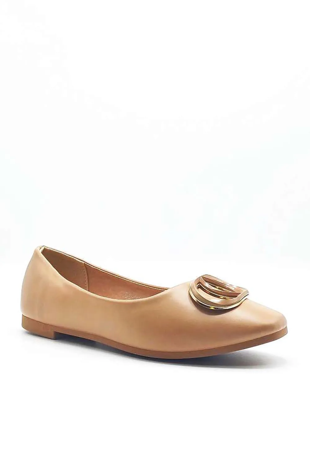 Vittoria Broach Detail Pumps in Nude
