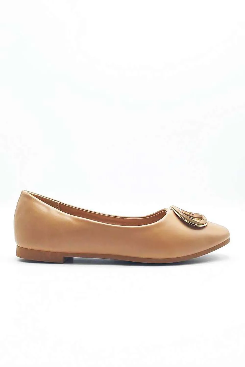 Vittoria Broach Detail Pumps in Nude