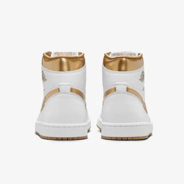 Women's Air Jordan 1 High OG White and Gold
