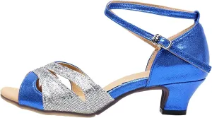 Womens Dress Sandals Low Heel Latin Dance Shoes Ballroom Practice Performance Sandals Summer Sandalias De Mujer