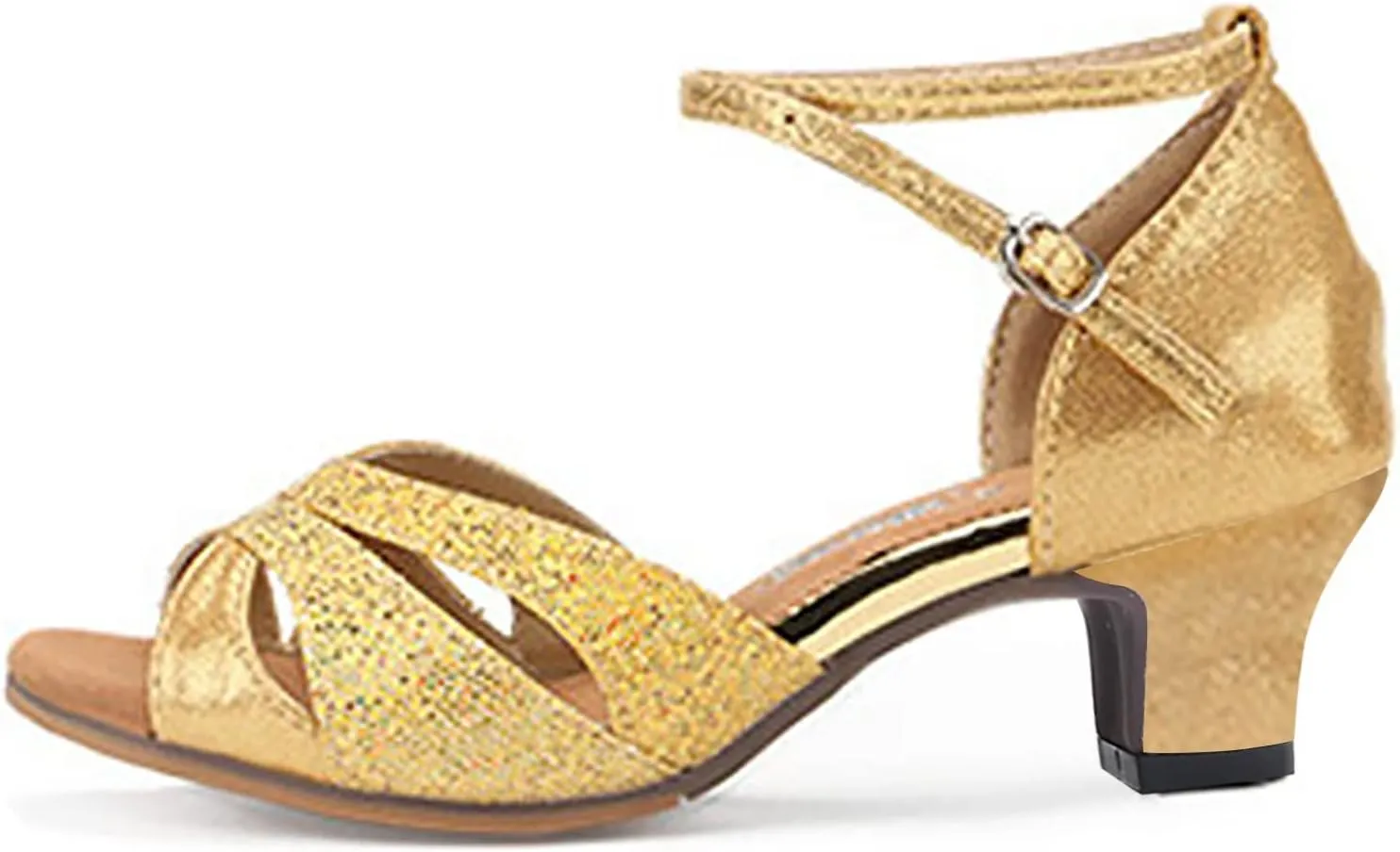 Womens Dress Sandals Low Heel Latin Dance Shoes Ballroom Practice Performance Sandals Summer Sandalias De Mujer