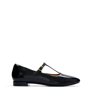 Woodhen Black Patent Leather Ballet Flats