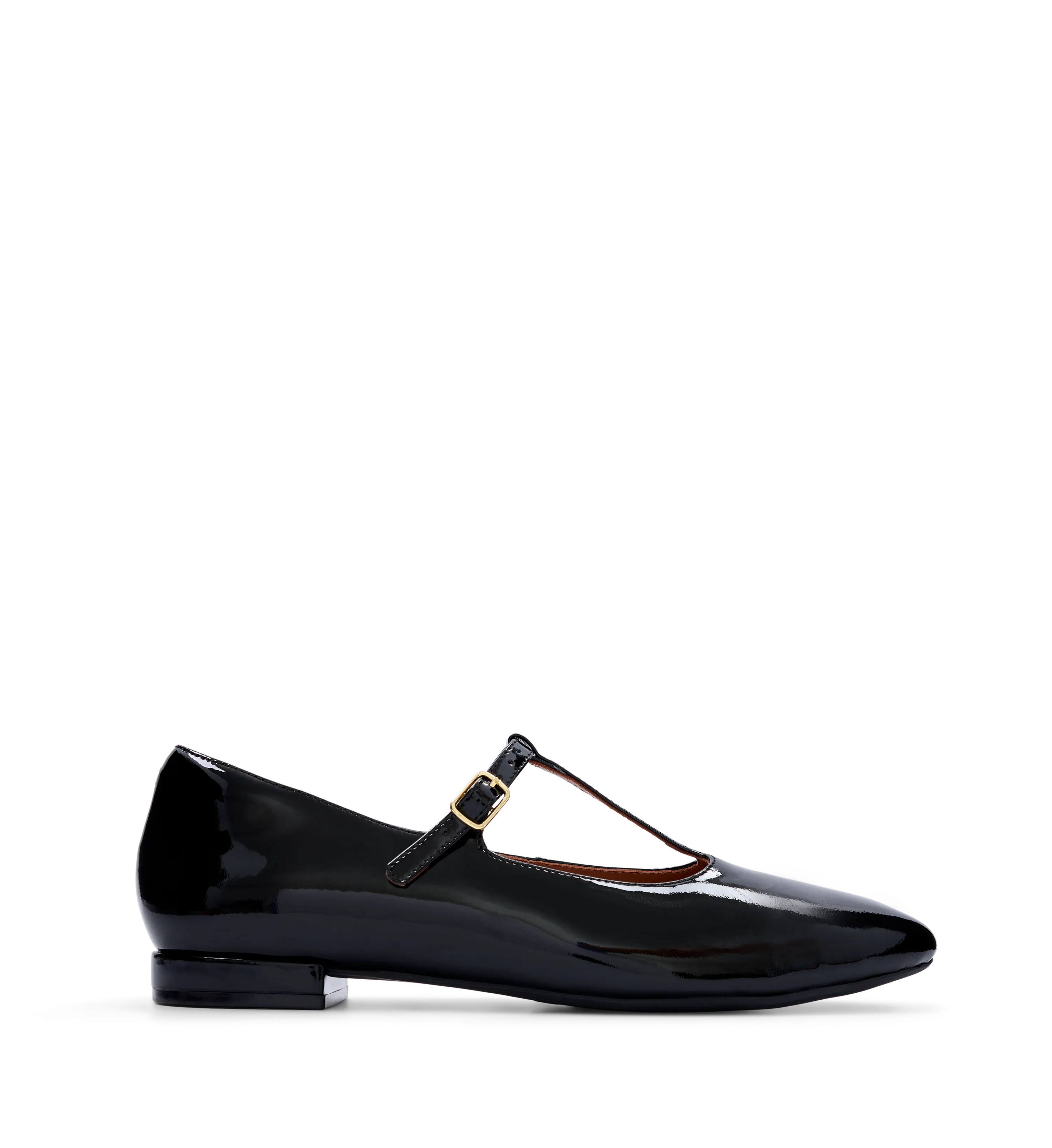 Woodhen Black Patent Leather Ballet Flats