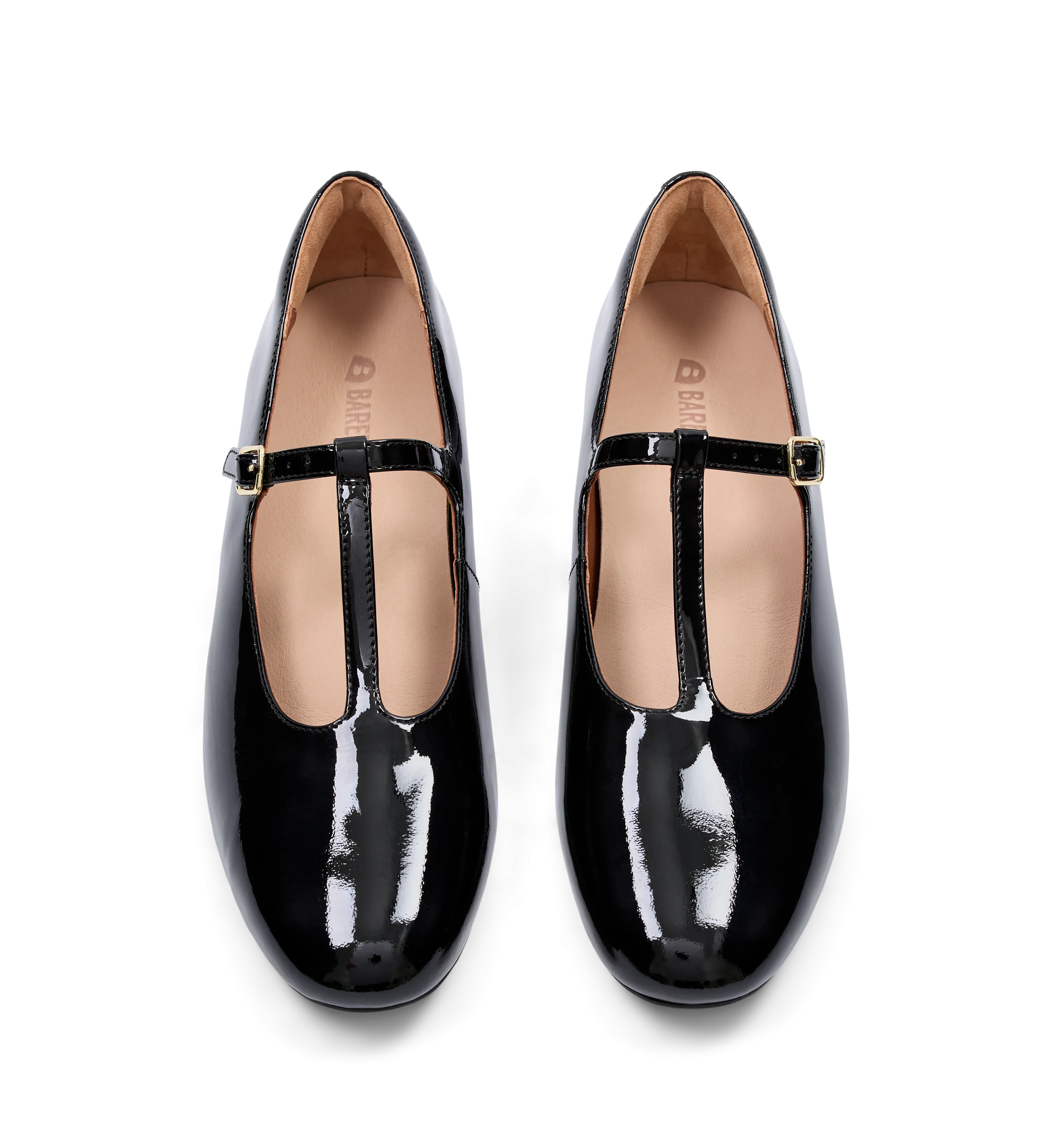 Woodhen Black Patent Leather Ballet Flats